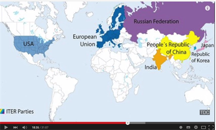 Title: ITER Countries Map - Description: ITER Countries Mega-Project