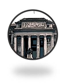 El Museo del Prado Portico Artwork F McCullough Copyright 2023 ©